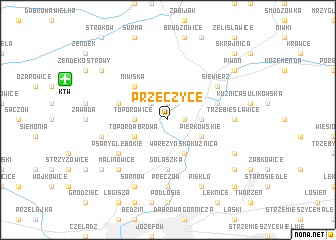 map of Przeczyce