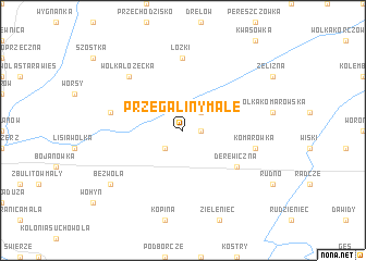 map of Przegaliny Małe