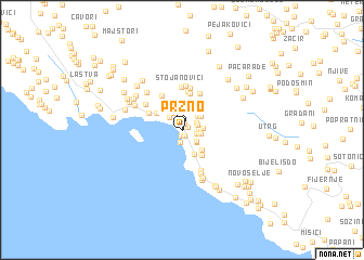 map of Pržno