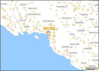 map of Pržno