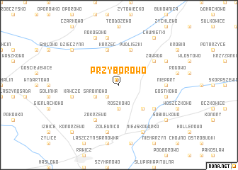map of Przyborowo