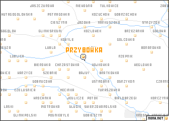 map of Przybówka