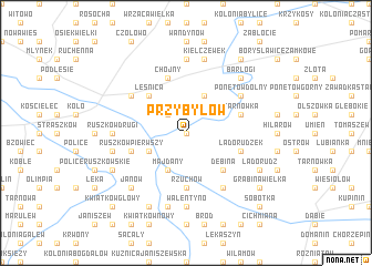map of Przybyłów