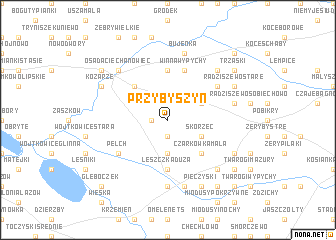 map of Przybyszyn