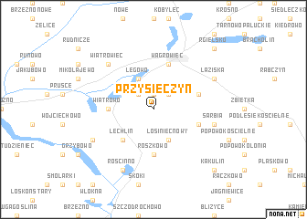 map of Przysieczyn