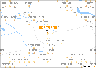 map of Przyszów
