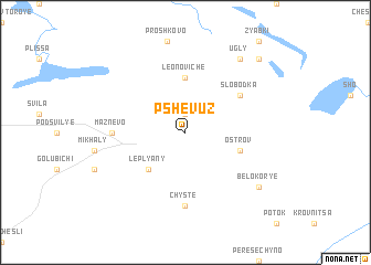 map of Pshevuz