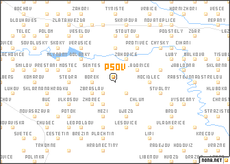 map of Pšov