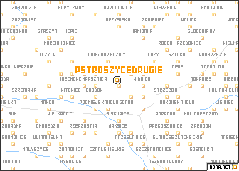 map of Pstroszyce Drugie