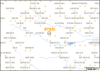 map of Ptení