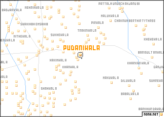 map of Pūdanīwāla