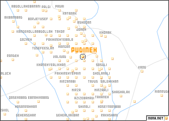 map of Pūdīneh