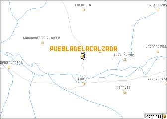 map of Puebla de la Calzada