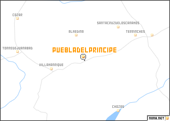 map of Puebla del Príncipe