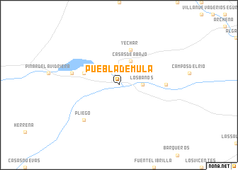 map of Puebla de Mula