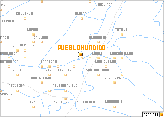 map of Pueblo Hundido
