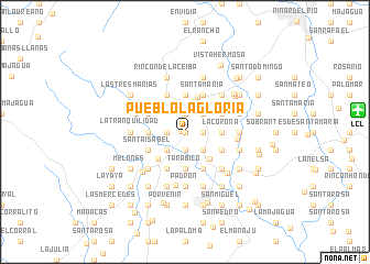 map of Pueblo la Gloria