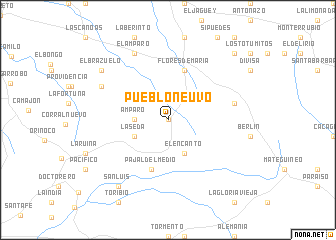 map of Puebloneuvo