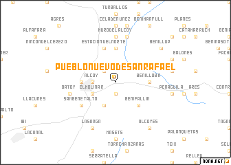 map of Pueblo Nuevo de San Rafael