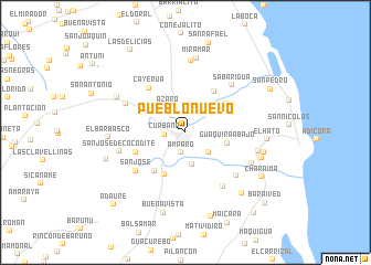 map of Pueblo Nuevo