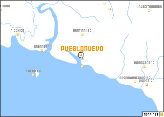 map of Pueblo Nuevo