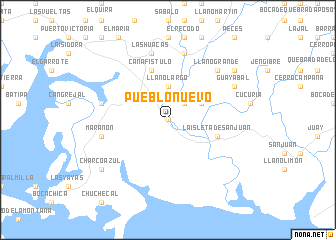 map of Pueblo Nuevo