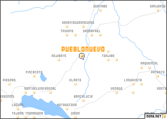 map of Pueblo Nuevo