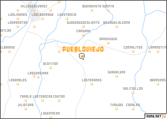 map of Pueblo Viejo