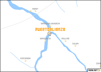 map of Puerto Alianza
