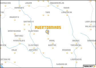 map of Puerto Ánimas