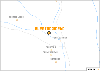 map of Puerto Caicedo