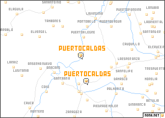 map of Puerto Caldas