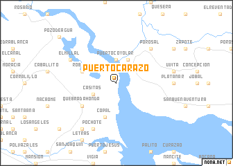 map of Puerto Carazo