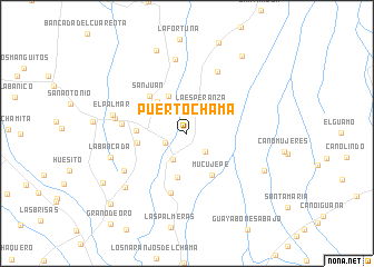 map of Puerto Chama