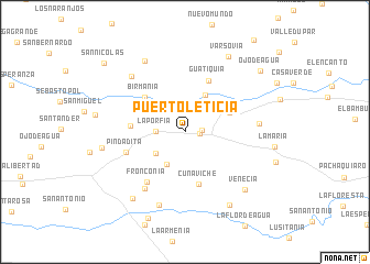 map of Puerto Leticia