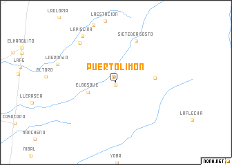 map of Puerto Limón