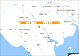 map of Puerto San Miguel del Morro