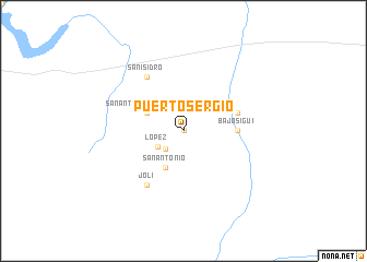 map of Puerto Sergio