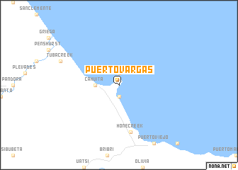map of Puerto Vargas