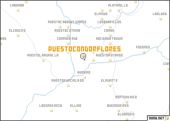 map of Puesto Cóndor Flores