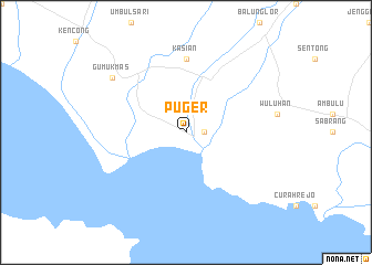 map of Puger