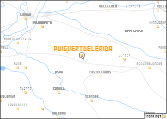 map of Puigvert de Lérida