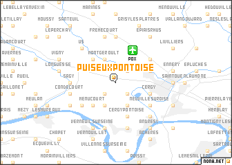map of Puiseux-Pontoise