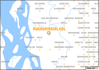 map of Pukhuria Siālkol