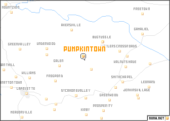 map of Pumpkintown