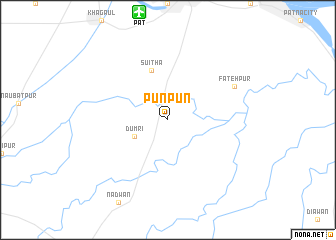 map of Pūnpūn