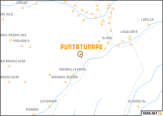 map of Punta Tunapé