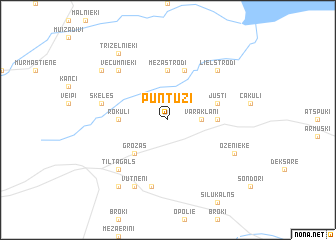 map of Puntuži