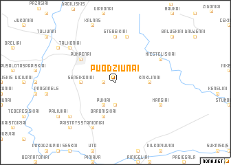 map of Puodžiūnai