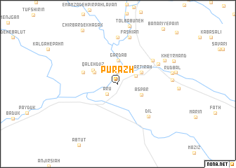 map of Pūrāzh